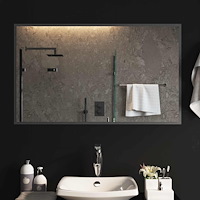 vidaXL LED Badrumsspegel Transparent 100 x 60 cm härdat glas
