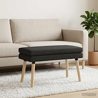 vidaXL Dubbel-lager bänk Svart 80 x 40 x 47 cm Tyg