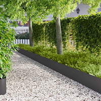 vidaXL Kant för gräsmatta 20 st 103 x 30 cm Stål Svart