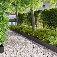 vidaXL Kant för gräsmatta 20 st 102 x 15 x 4 cm Stål Svart