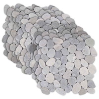 vidaXL Pebble Tiles Grå 30 x 30 cm Flodsten