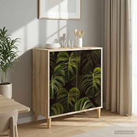 vidaXL Sideboard ELBURG Sonoma-ek 69 x 33 x 75 cm Konstruerat trä
