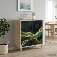 vidaXL Sideboard WIJHE Sonoma-ek 69 x 33 x 75 cm Konstruerat trä