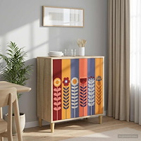 vidaXL Sideboard ESSEN Sonoma-ek 69 x 33 x 75 cm Konstruerat trä