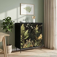vidaXL Sideboard RHENEN Svart ek 69 x 33 x 76 cm Konstruerat trä
