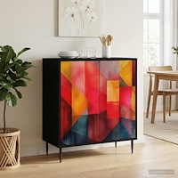 vidaXL Sideboard HEESCH Svart ek 69 x 33 x 76 cm Konstruerat trä