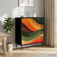 vidaXL Sideboard BONN Svart ek 69 x 33 x 76 cm Konstruerat trä