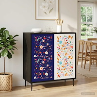 vidaXL Sideboard MAINZ Svart ek 69 x 33 x 76 cm Konstruerat trä