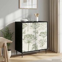 vidaXL Sideboard GOTHA Svart ek 69 x 33 x 76 cm Konstruerat trä