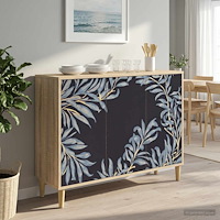 vidaXL Sideboard DOKKUM Sonoma-ek 102 x 33 x 75 cm Konstruerat trä