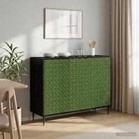 vidaXL Sideboard GELEEN Svart ek 102 x 33 x 76 cm Konstruerat trä