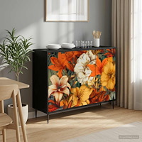 vidaXL Sideboard GENNEP Svart ek 102 x 33 x 76 cm Konstruerat trä