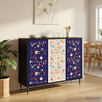 vidaXL Sideboard MAINZ Svart ek 102 x 33 x 76 cm Konstruerat trä