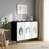 vidaXL Sideboard HANAU Svart ek 102 x 33 x 76 cm Konstruerat trä
