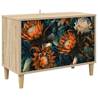 vidaXL TV-skåp LOCHEM 69 x 33 x 50 cm Sonoma-ek Konstruerat trä