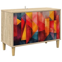 vidaXL TV-skåp HEESCH 69 x 33 x 50 cm Sonoma-ek Konstruerat trä