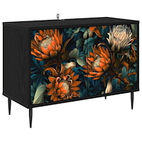 vidaXL TV-skåp LOCHEM 69 x 33 x 50,5 cm Svart ek Konstruerat trä