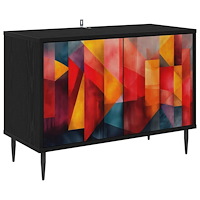 vidaXL TV-skåp HEESCH 69 x 33 x 50,5 cm Svart ek Konstruerat trä