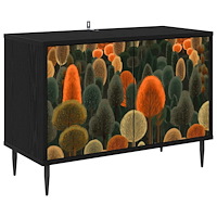 vidaXL TV-skåp ZAANDAM 69 x 33 x 50,5 cm Svart ek Konstruerat trä