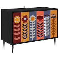 vidaXL TV-skåp ESSEN 69 x 33 x 50,5 cm Svart ek Konstruerat trä