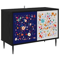 vidaXL TV-skåp MAINZ 69 x 33 x 50,5 cm Svart ek Konstruerat trä