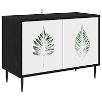 vidaXL TV-skåp HANAU 69 x 33 x 50,5 cm Svart ek Konstruerat trä