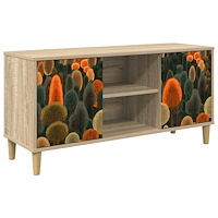 vidaXL TV-skåp ZAANDAM 102 x 33 x 50 cm Sonoma-ek Konstruerat trä