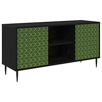 vidaXL TV-skåp GELEEN 102 x 33 x 51 cm Svart ek Konstruerat trä