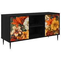 vidaXL TV-skåp GENNEP 102 x 33 x 51 cm Svart ek Konstruerat trä