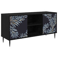 vidaXL TV-skåp DOKKUM 102 x 33 x 51 cm Svart ek Konstruerat trä