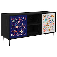 vidaXL TV-skåp MAINZ 102 x 33 x 51 cm Svart ek Konstruerat trä