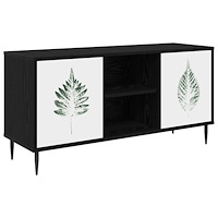 vidaXL TV-skåp HANAU 102 x 33 x 51 cm Svart ek Konstruerat trä