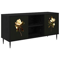vidaXL TV-skåp BREMEN 102 x 33 x 51 cm Svart ek Konstruerat trä