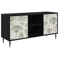 vidaXL TV-skåp GOTHA 102 x 33 x 51 cm Svart ek Konstruerat trä
