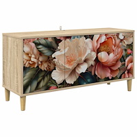 vidaXL TV-skåp BORNE 102 x 33 x 50 cm Sonoma-ek Konstruerat trä