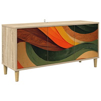 vidaXL TV-skåp BONN 102 x 33 x 50 cm Sonoma-ek Konstruerat trä