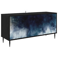 vidaXL TV-skåp RAALTE 102 x 33 x 51 cm Svart ek Konstruerat trä