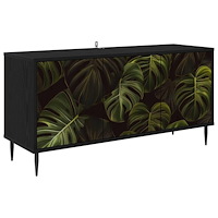 vidaXL TV-skåp ELBURG 102 x 33 x 51 cm Svart ek Konstruerat trä