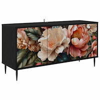vidaXL TV-skåp BORNE 102 x 33 x 51 cm Svart ek Konstruerat trä