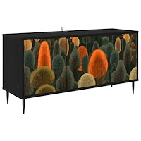 vidaXL TV-skåp ZAANDAM 102 x 33 x 51 cm Svart ek Konstruerat trä