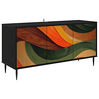 vidaXL TV-skåp BONN 102 x 33 x 51 cm Svart ek Konstruerat trä