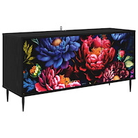 vidaXL TV-skåp KIEL 102 x 33 x 51 cm Svart ek Konstruerat trä