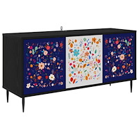 vidaXL TV-skåp MAINZ 102 x 33 x 51 cm Svart ek Konstruerat trä