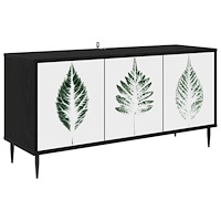 vidaXL TV-skåp HANAU 102 x 33 x 51 cm Svart ek Konstruerat trä