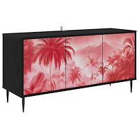 vidaXL TV-skåp AACHEN 102 x 33 x 51 cm Svart ek Konstruerat trä