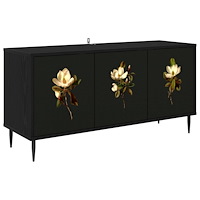 vidaXL TV-skåp BREMEN 102 x 33 x 51 cm Svart ek Konstruerat trä