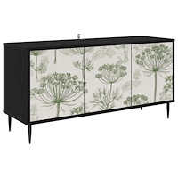 vidaXL TV-skåp GOTHA 102 x 33 x 51 cm Svart ek Konstruerat trä