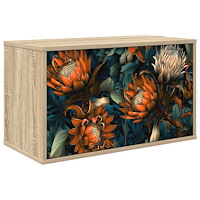 vidaXL Väggmonterad TV-skåp LOCHEM 69 x 33 x 40 cm Sonoma-ek