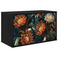 vidaXL Väggmonterad TV-skåp LOCHEM 69 x 33 x 40 cm Svart ek