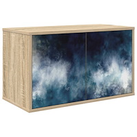 vidaXL Väggmonterad TV-skåp RAALTE 69 x 33 x 40 cm Sonoma-ek